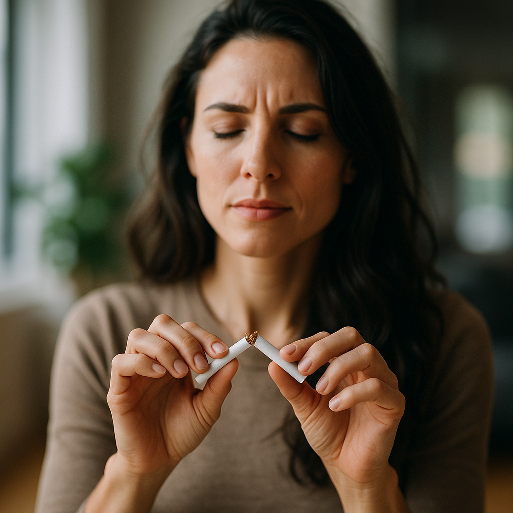 woman-breaking-a-cigarette Watson Health News & Events